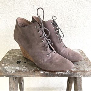 Belle wedge lace ups bootie
